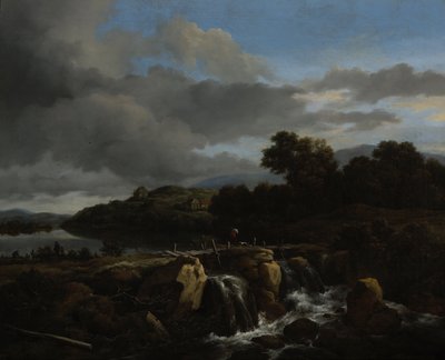 Landschaft mit Wasserfall von Jacob van Ruisdael